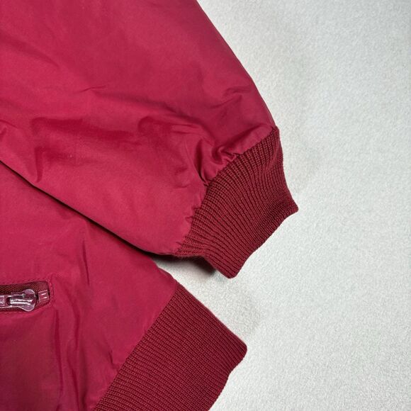 Vintage L.L.Bean Windbreaker Jacket Men’s XL Bomber Warm Up Red/ Green - Picture 7 of 10